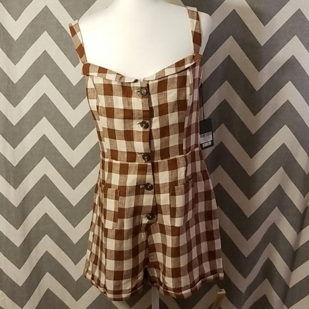 Reformation Coconut Havana Romper size 10 - Picture 4 of 8